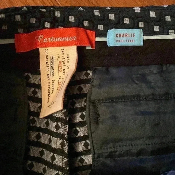Anthropologie - Cartonnier womens cropped Charlie flare pants - blue/green - 6P - Picture 3 of 7